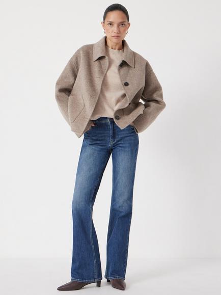 HUSH Eliana Mid Rise Bootcut Jeans, Mid Authentic Blue