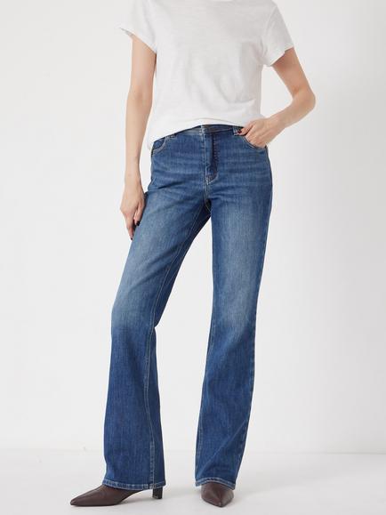 HUSH Eliana Mid Rise Bootcut Jeans - view 2, Mid Authentic Blue
