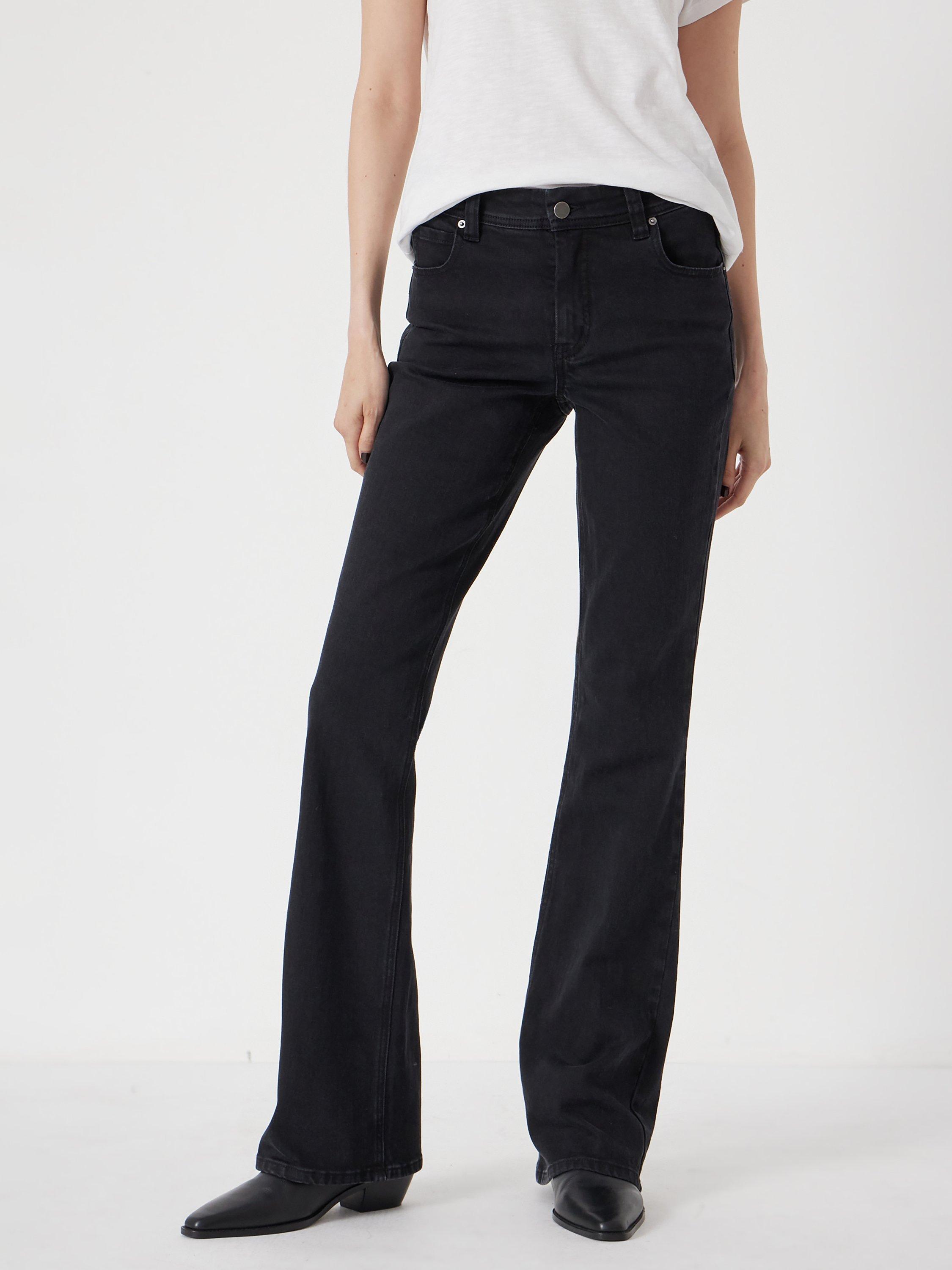 Product image 1 of 7, which shows HUSH Eliana Mid Rise Bootcut Jeans, Washed Black, 4R