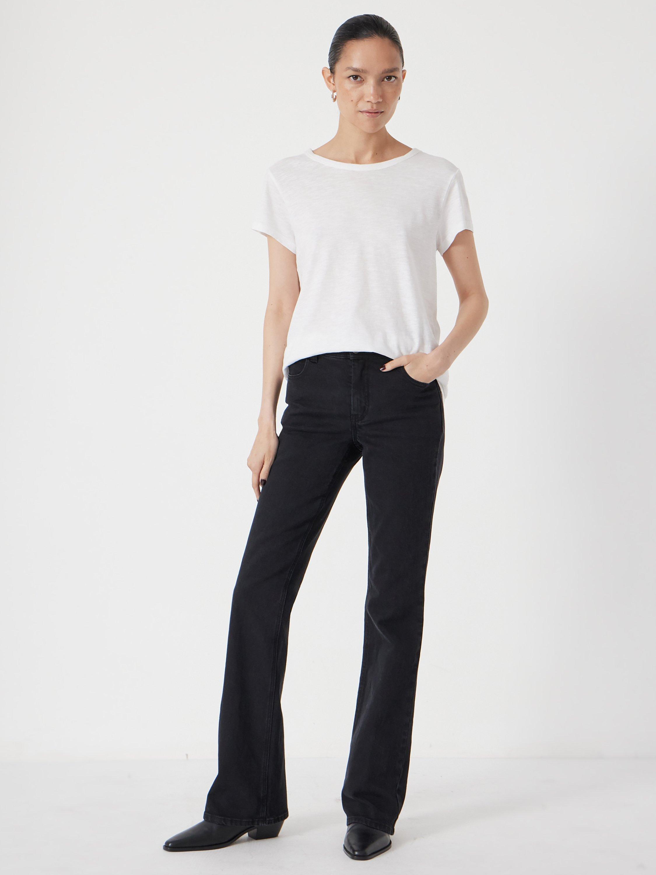 Product image 3 of 7, which shows HUSH Eliana Mid Rise Bootcut Jeans, Washed Black, 4R
