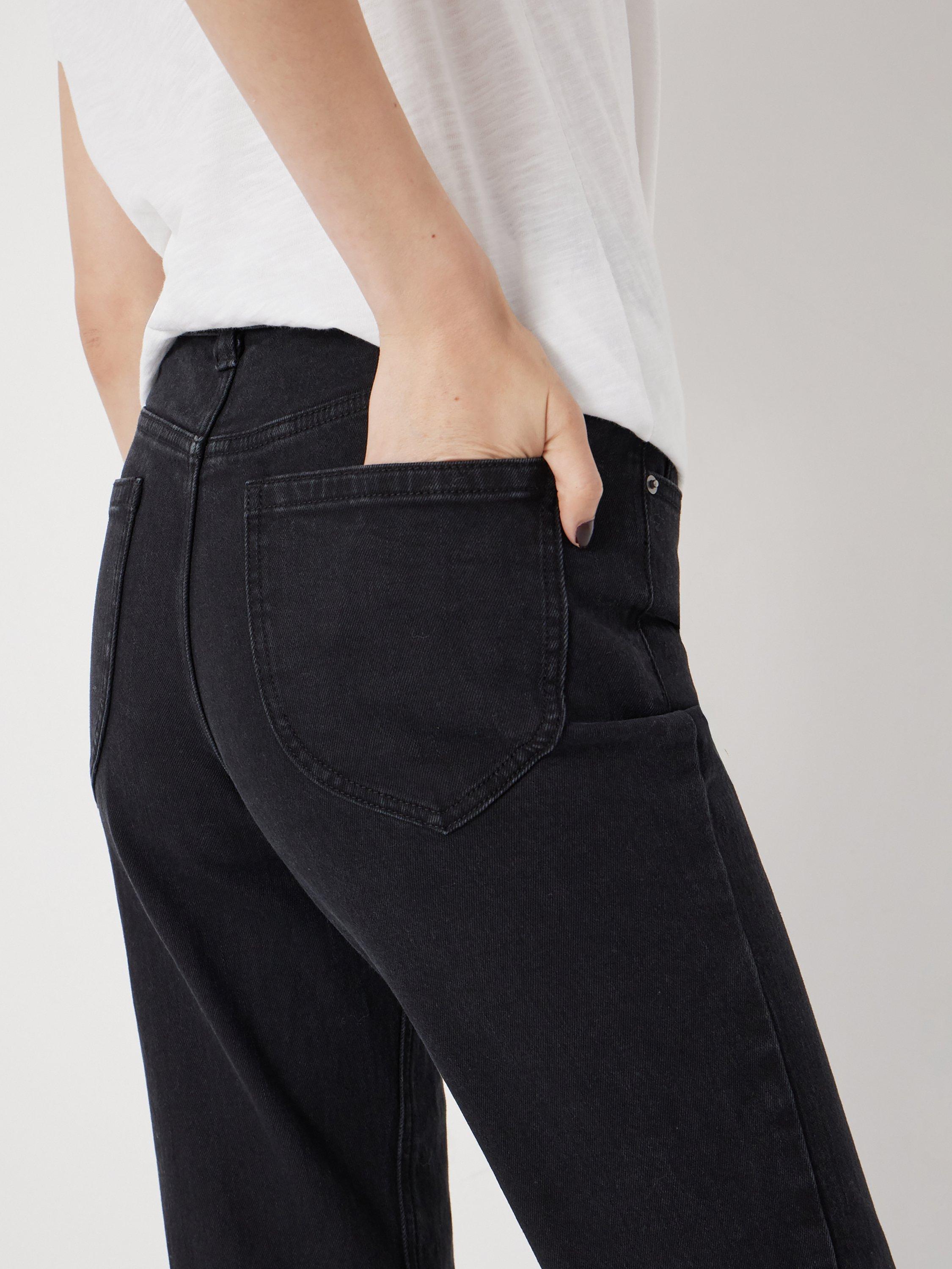 Product image 6 of 7, which shows HUSH Eliana Mid Rise Bootcut Jeans, Washed Black, 4R