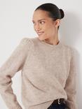 HUSH Gathered Shoulder Wool Blend Jumper