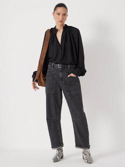 HUSH Fleur Long Sleeve High Neck Blouse - view 2, Black