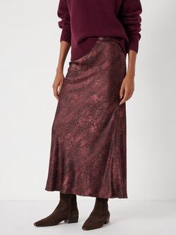 HUSH Simone Snake Print Skirt, Brown