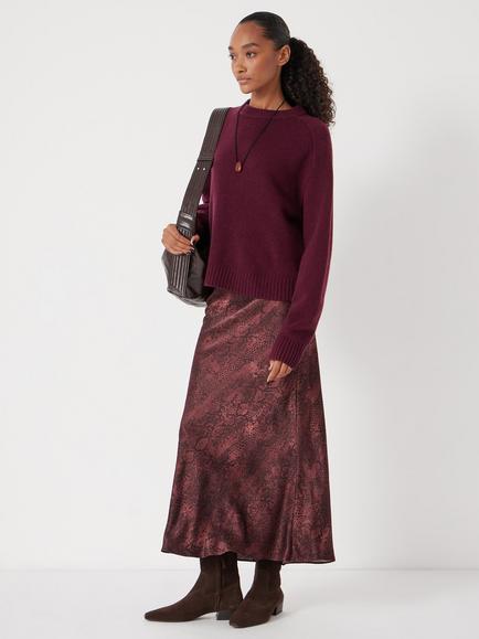 HUSH Simone Snake Print Skirt - view 2, Brown