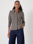 HUSH Check Jersey Long Sleeve Shirt, Brown/Multi