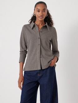 HUSH Check Jersey Long Sleeve Shirt, Brown/Multi - view 2, Brown/Multi