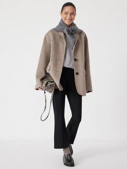 HUSH Flare Cropped Tailored Trousers - view 2, Black