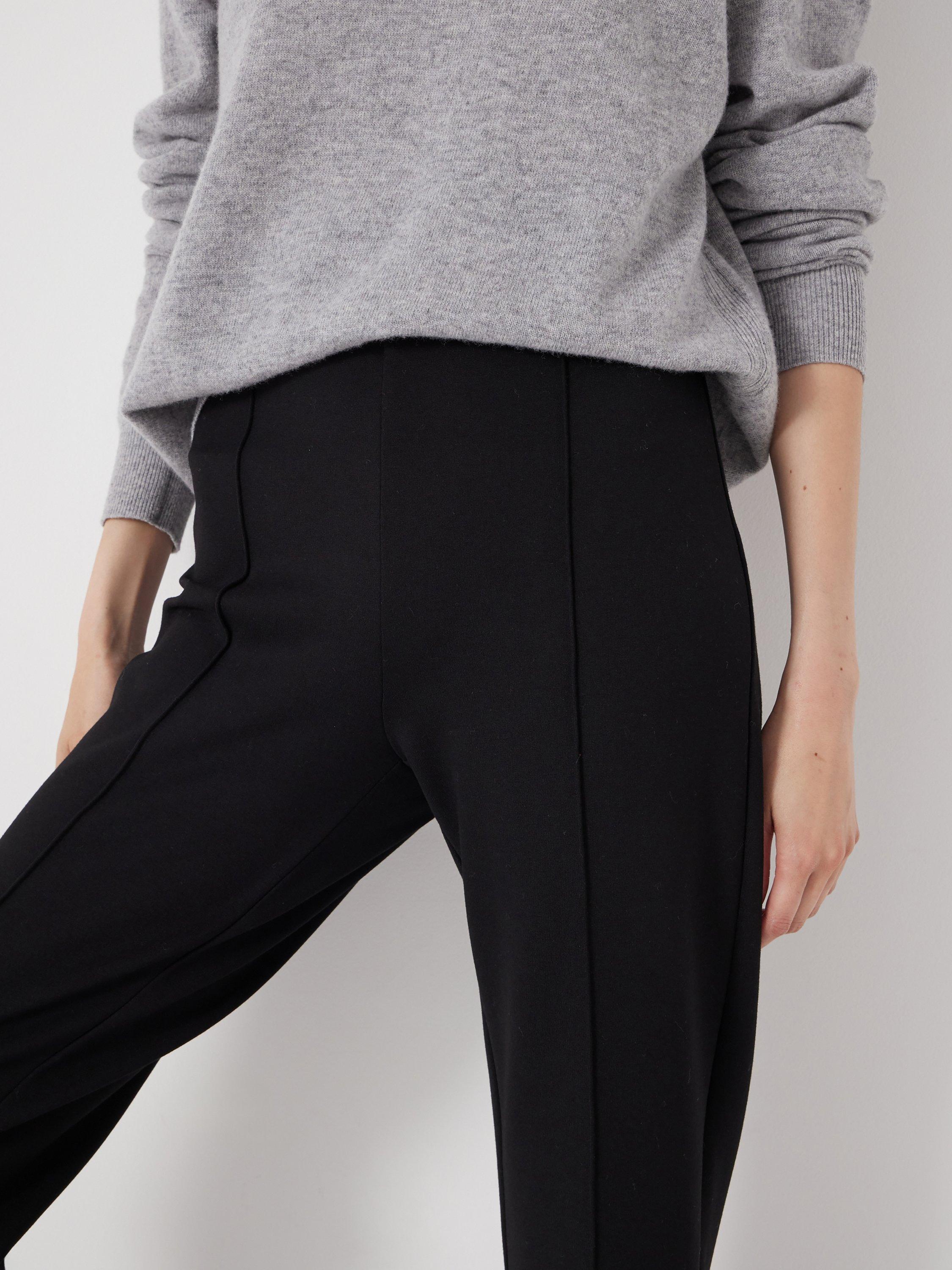 Product image 5 of 6, which shows HUSH Flare Cropped Tailored Trousers, Black, L