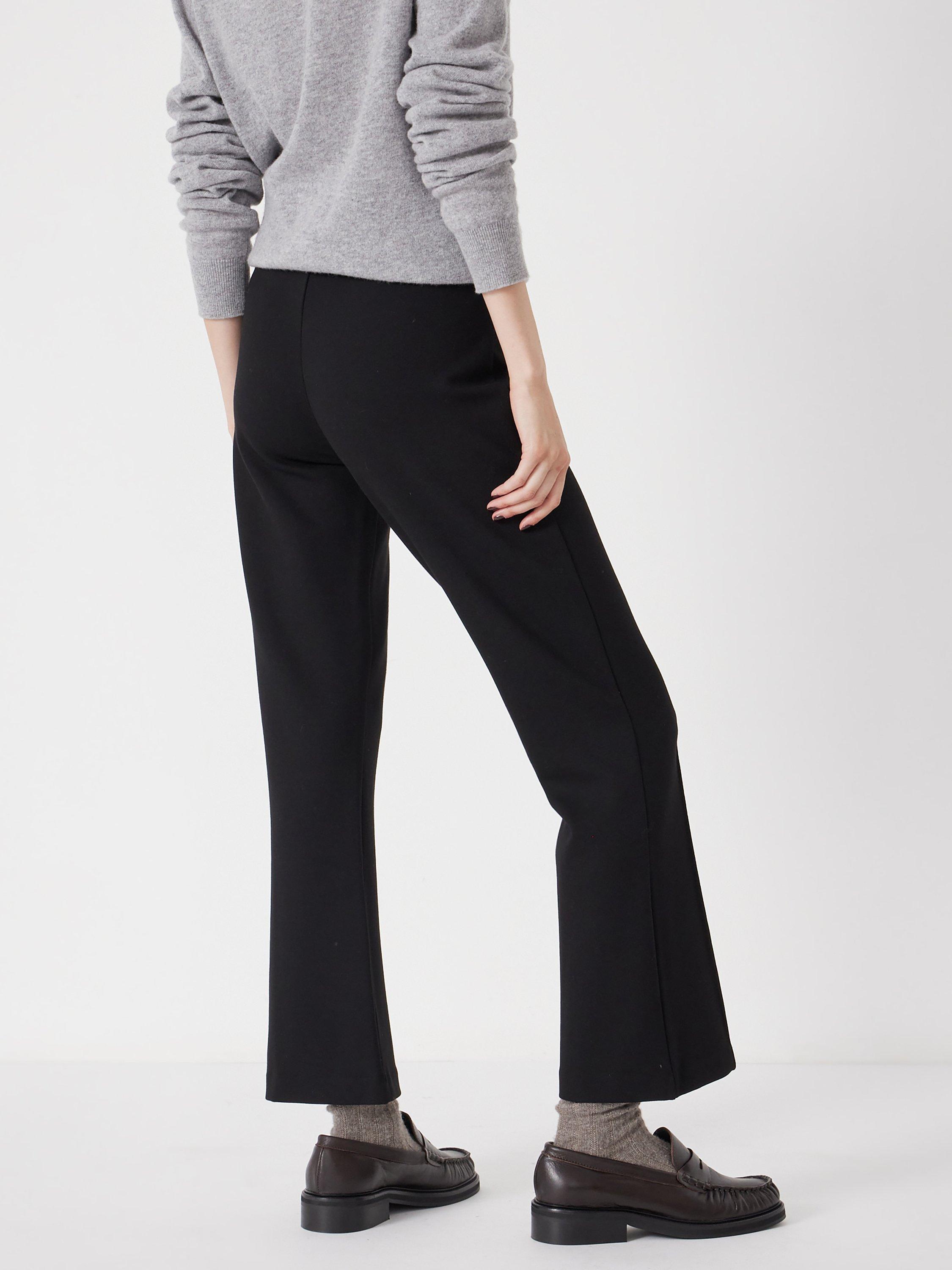 Product image 6 of 6, which shows HUSH Flare Cropped Tailored Trousers, Black, L