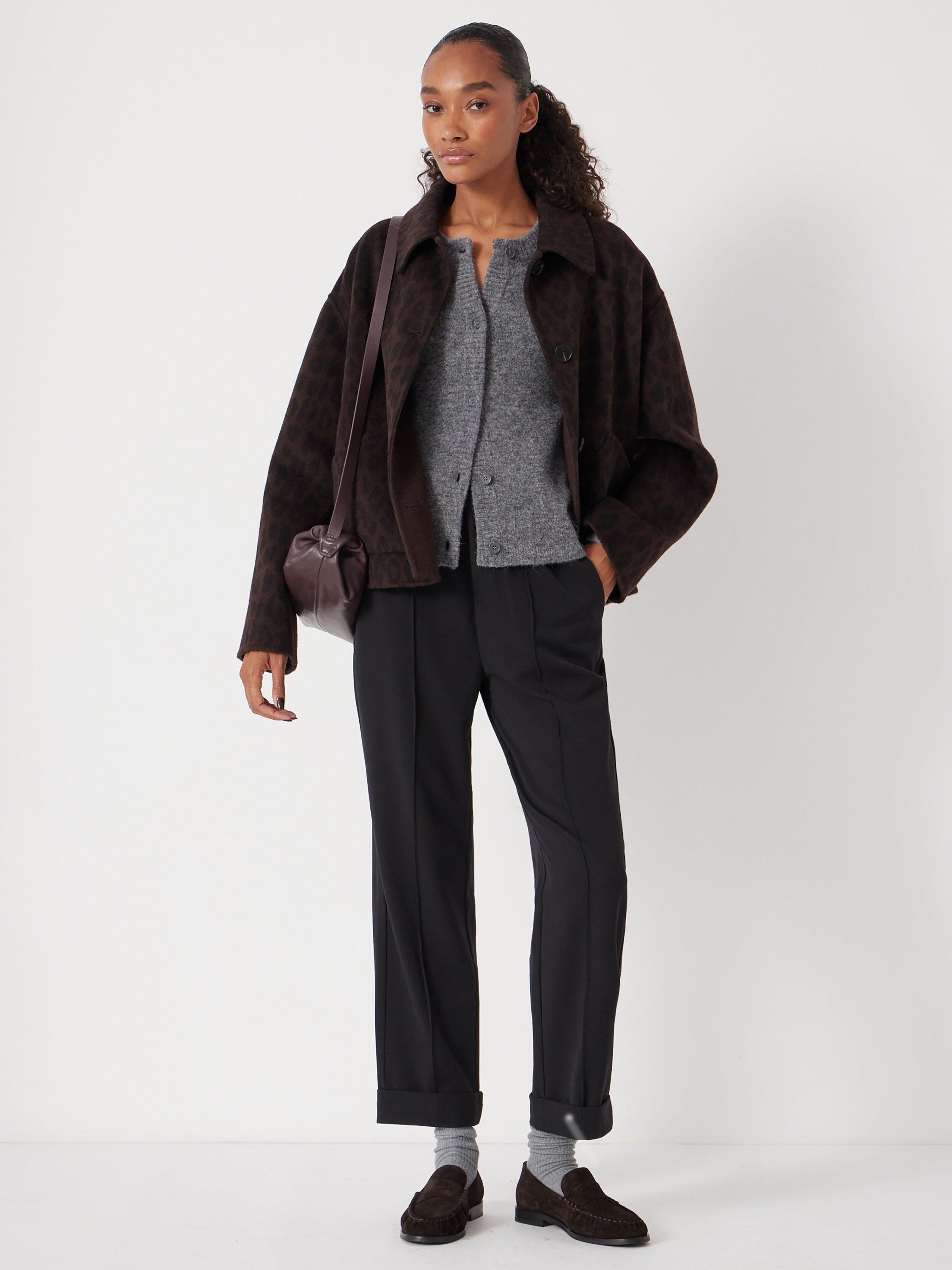 Product image 2 of 4, which shows HUSH Pull On Slim Fit Tailored Trousers, Black, 6S