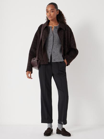 HUSH Pull On Slim Fit Tailored Trousers - view 2, Black