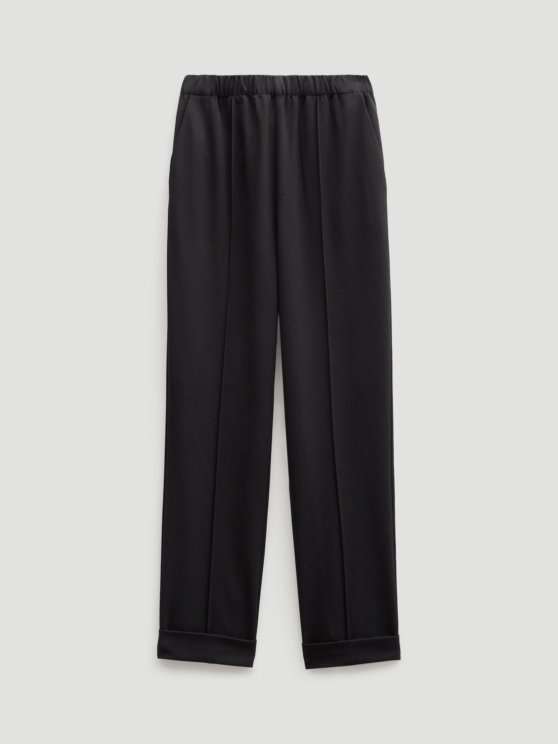 Product image 4 of 4, which shows HUSH Pull On Slim Fit Tailored Trousers, Black, 6S