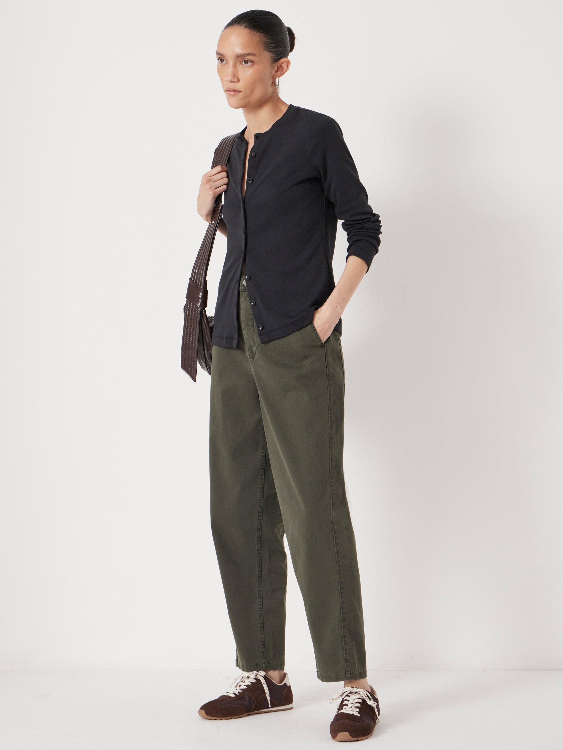 Product image 2 of 4, which shows HUSH Tapered Leg Chinos, Grey Green, 4S