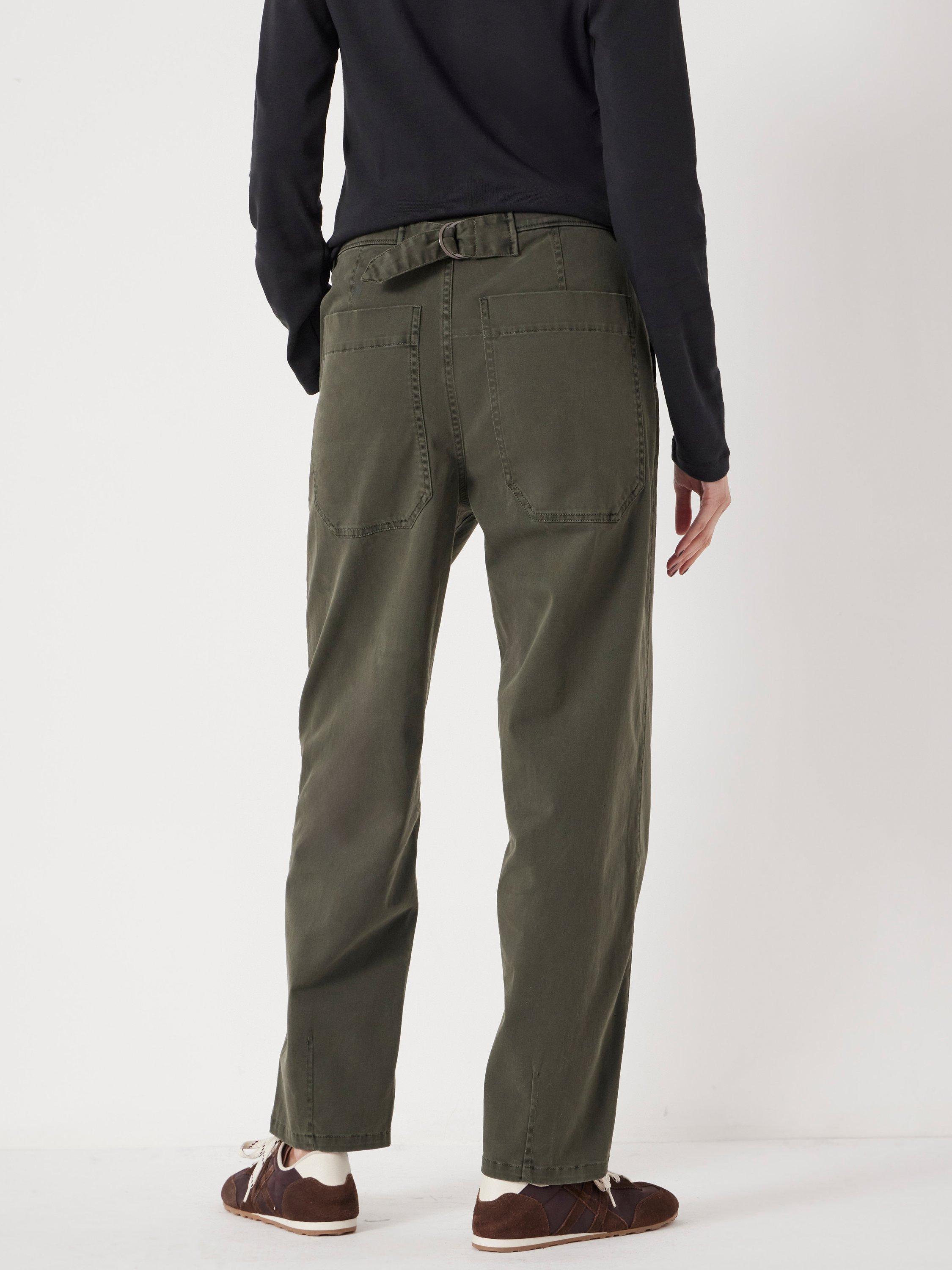 Product image 3 of 4, which shows HUSH Tapered Leg Chinos, Grey Green, 4S
