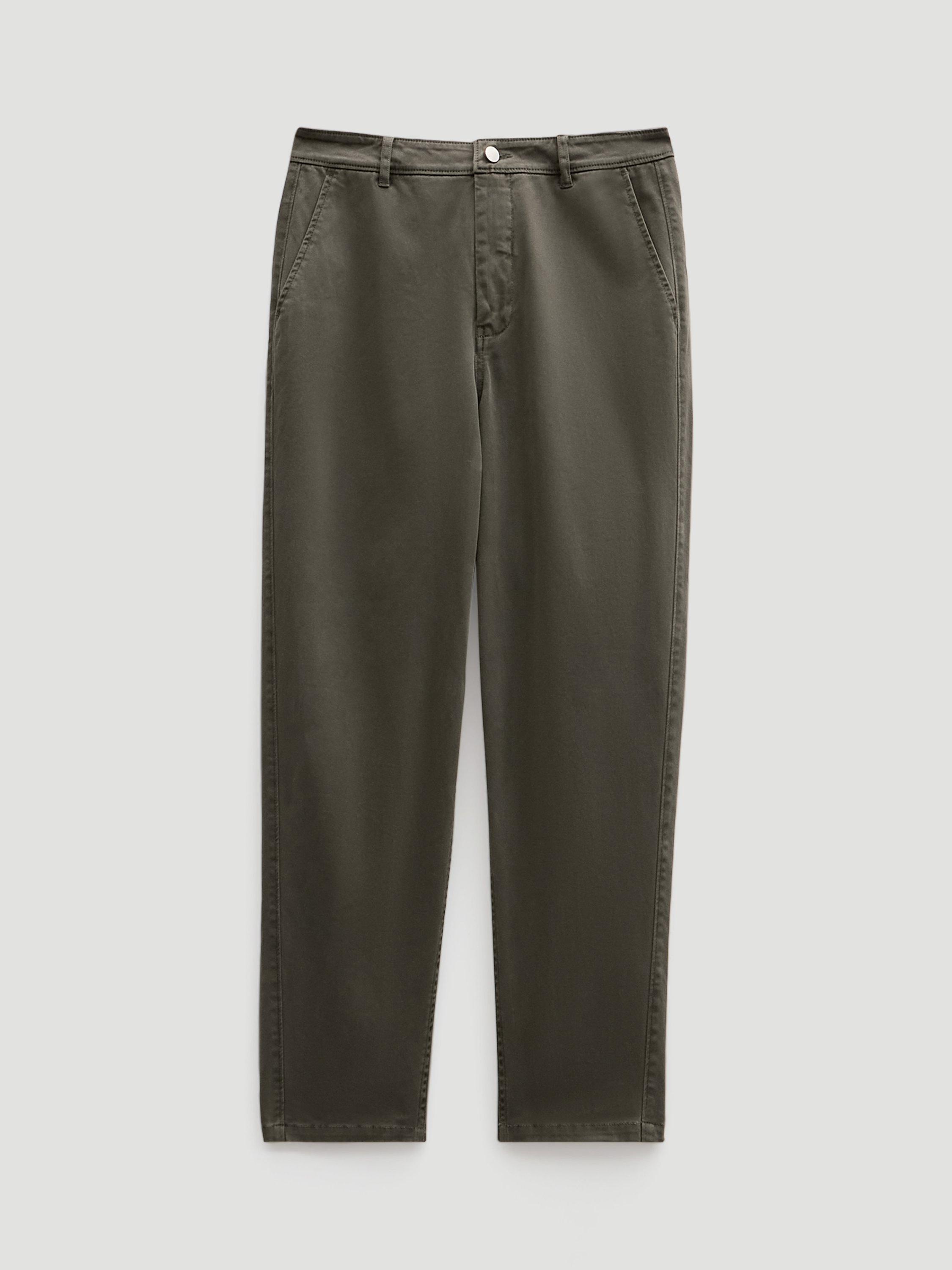 Product image 4 of 4, which shows HUSH Tapered Leg Chinos, Grey Green, 4S