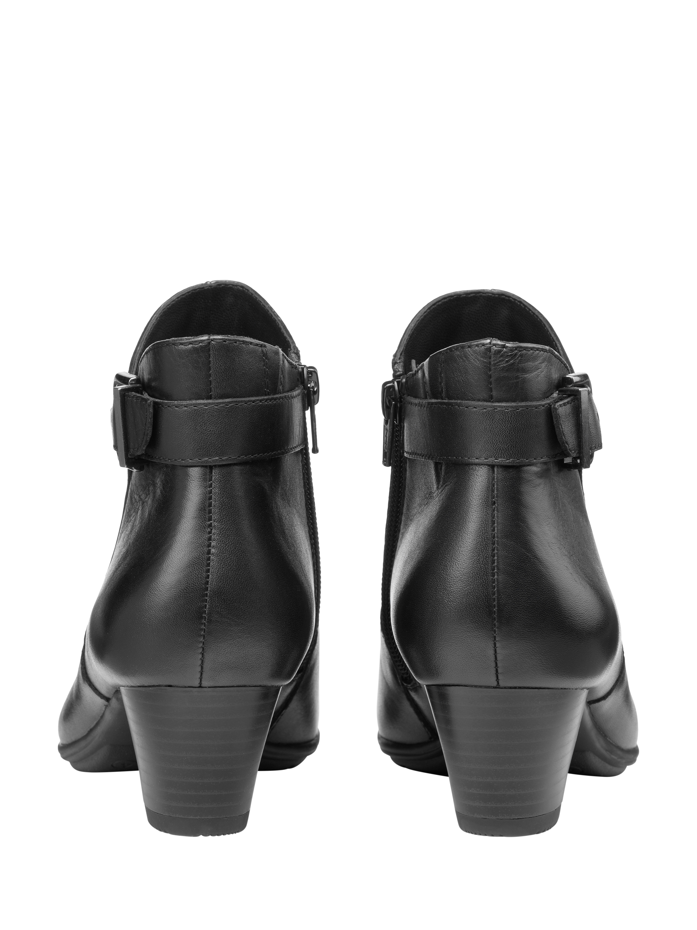 Product image 4 of 5, which shows Hotter Addison Leather Ankle Boots, Black, 3S