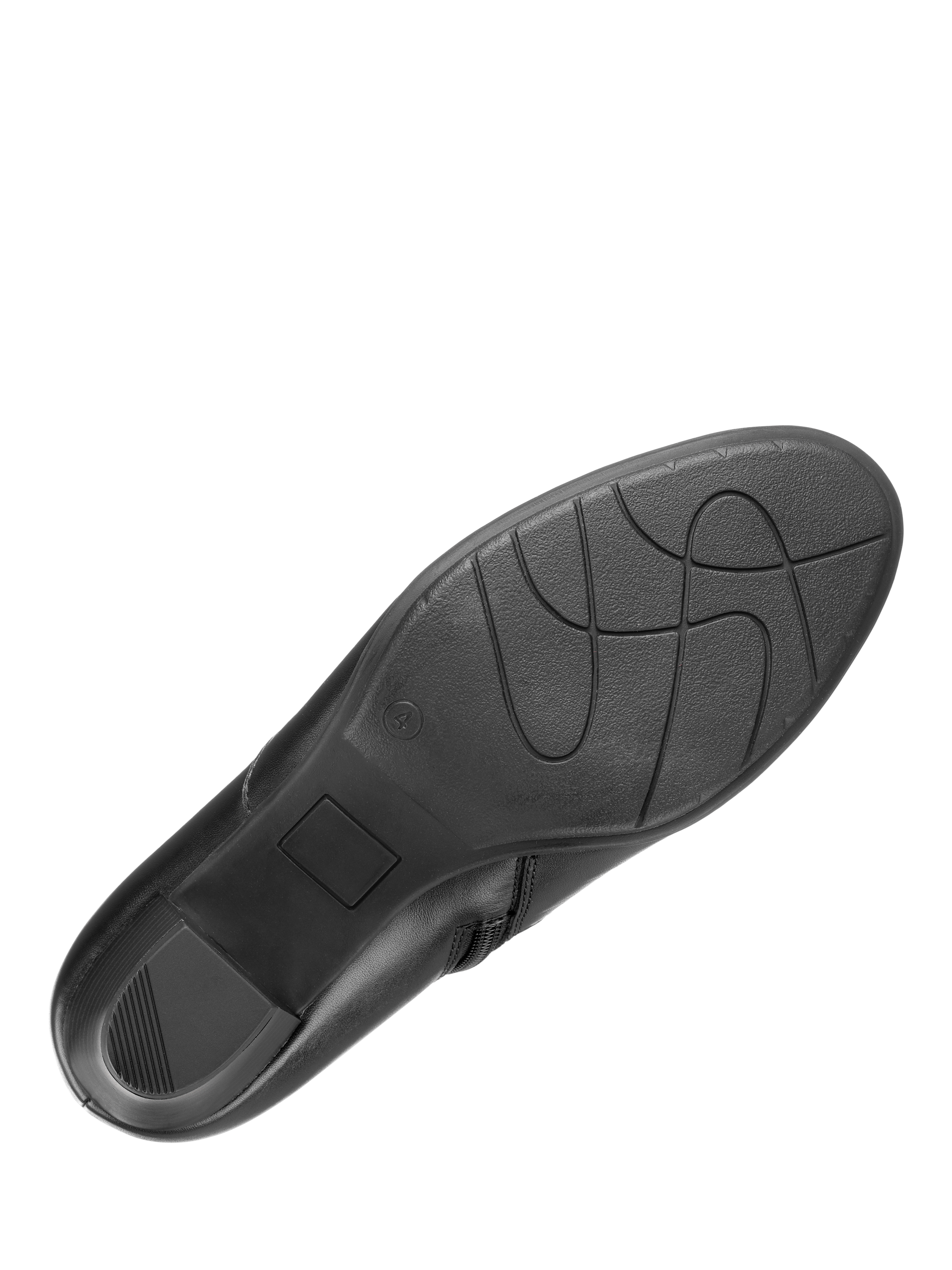 Product image 5 of 5, which shows Hotter Addison Wide Fit Leather Ankle Boots, Black-le, 3W