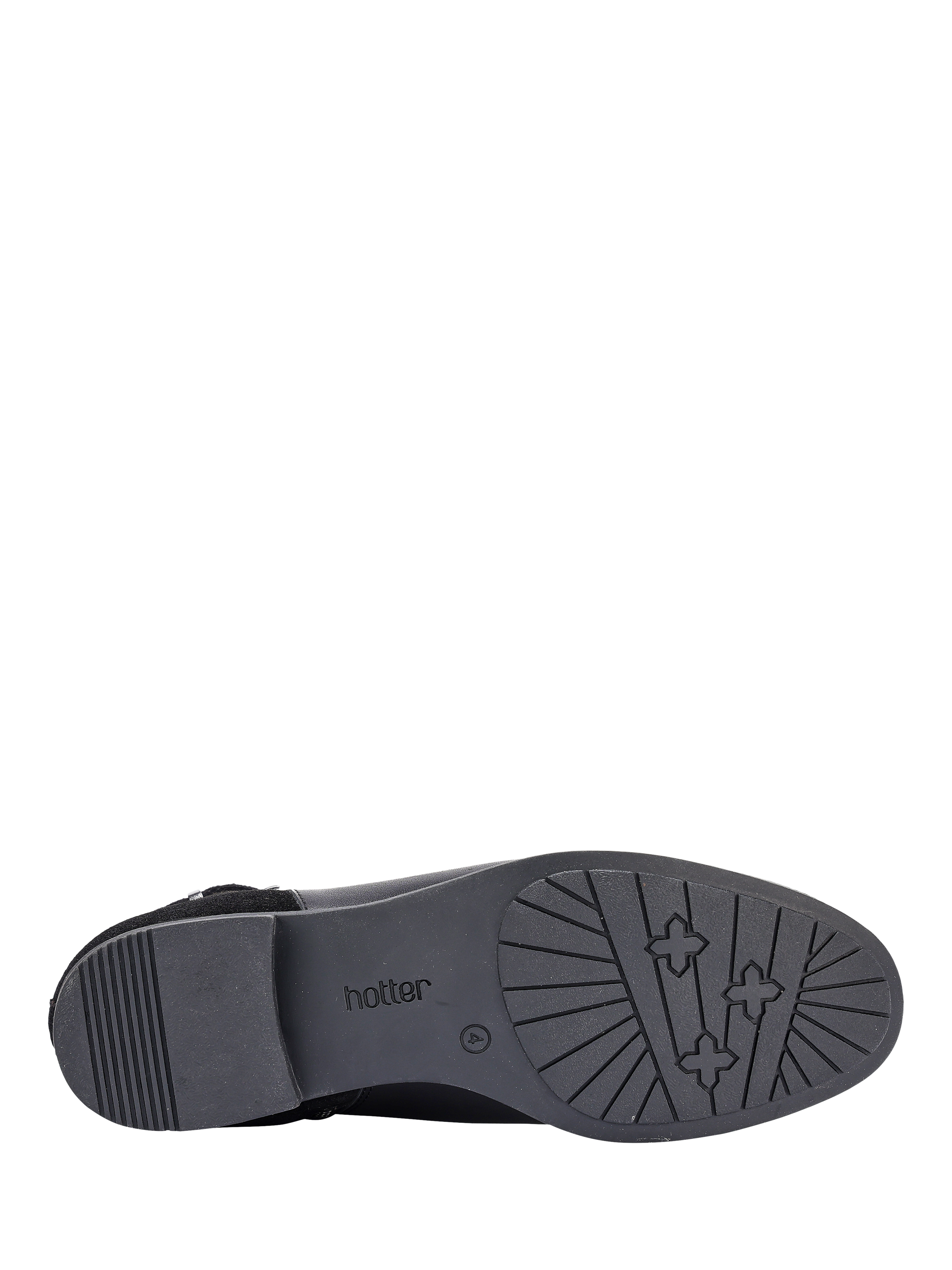 Product image 5 of 5, which shows Hotter Haydock Leather Blend Animal Effect Ankle Boots, Black Lizard, 3S