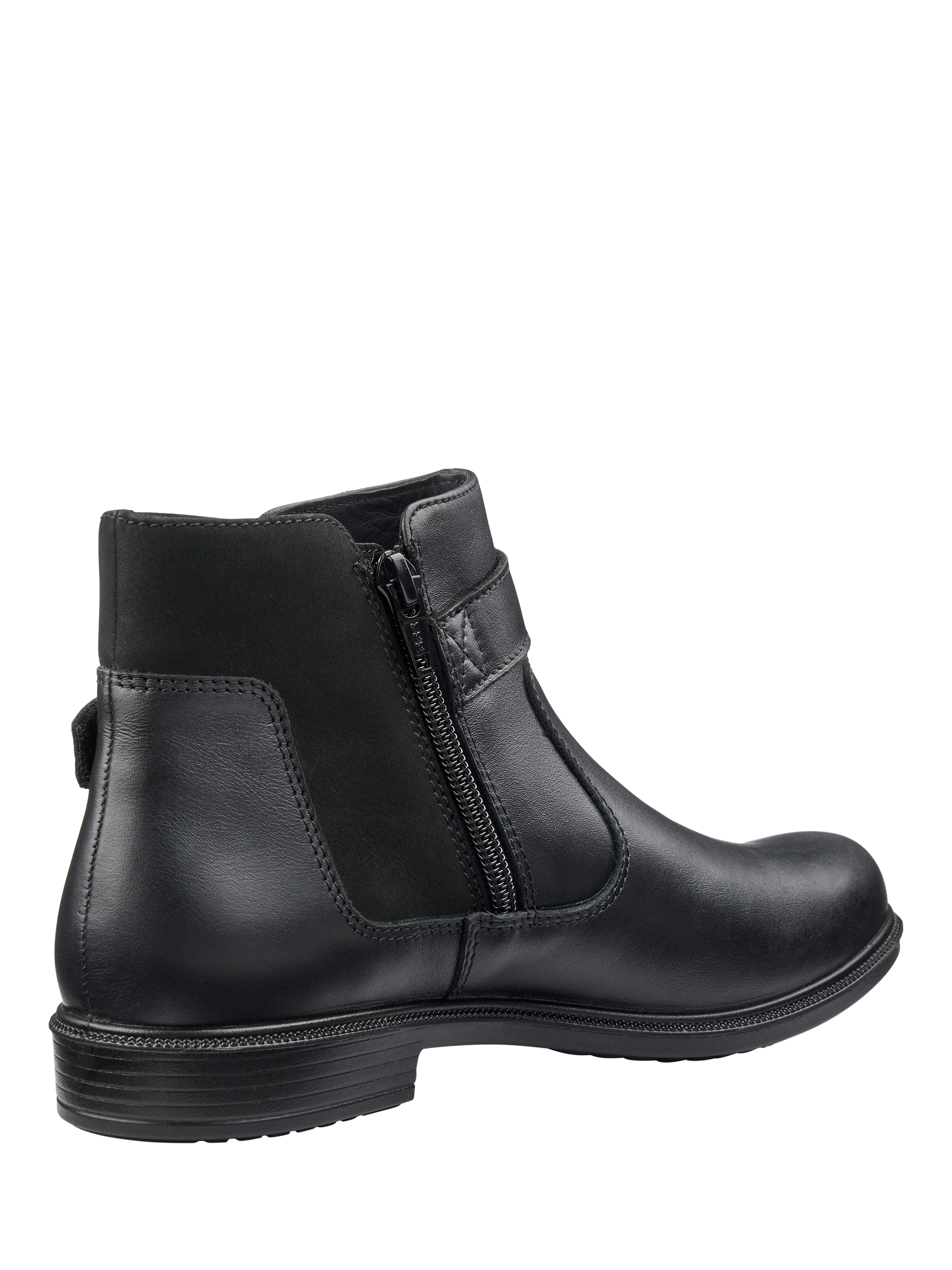 Product image 4 of 5, which shows Hotter Kingston Wide Fit Leather Ankle Boots, Black, 3W