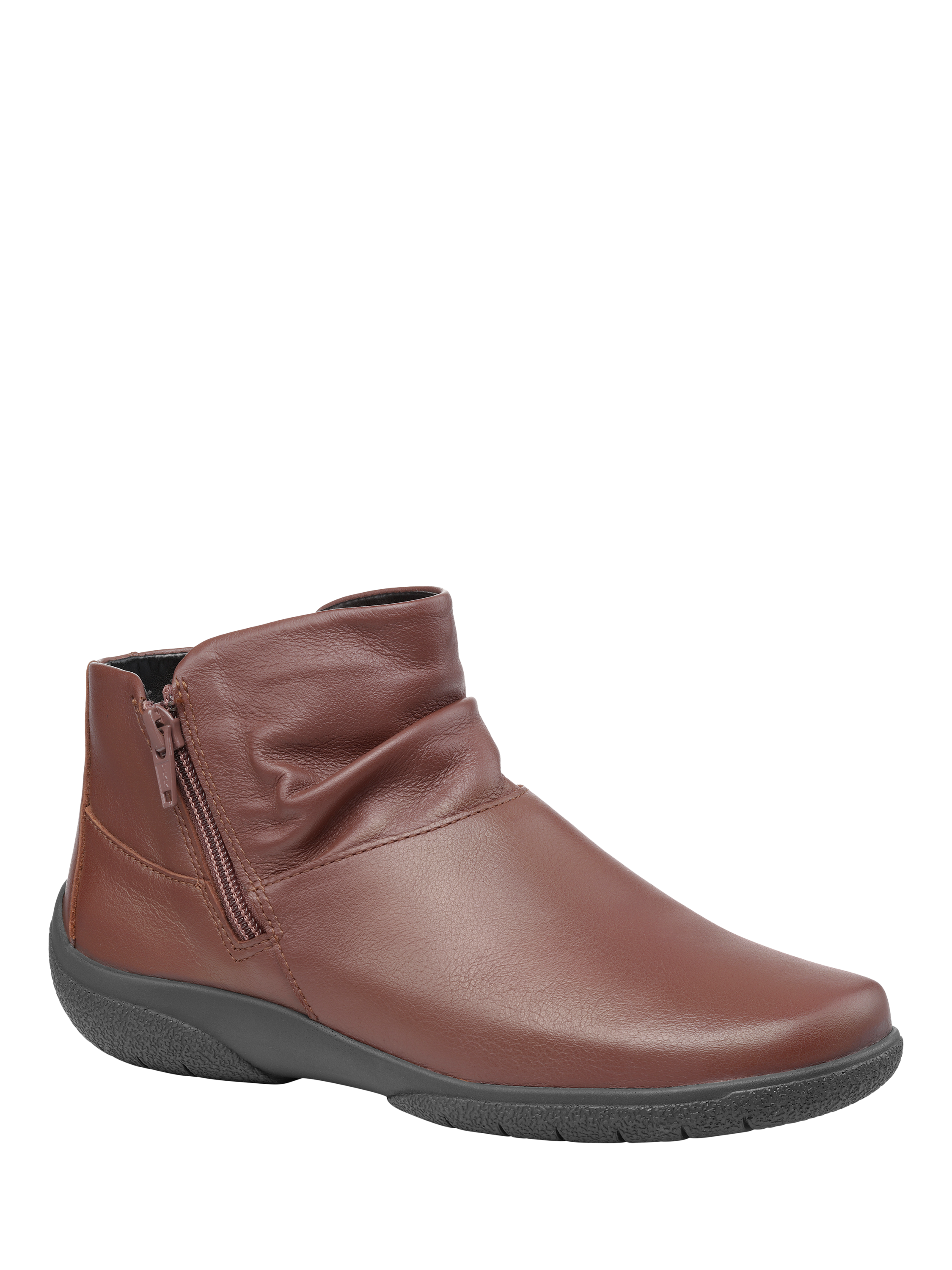 Product image 2 of 4, which shows Hotter Murmur Extra Wide Low Cut Ankle Boots, Walnut, 4XW