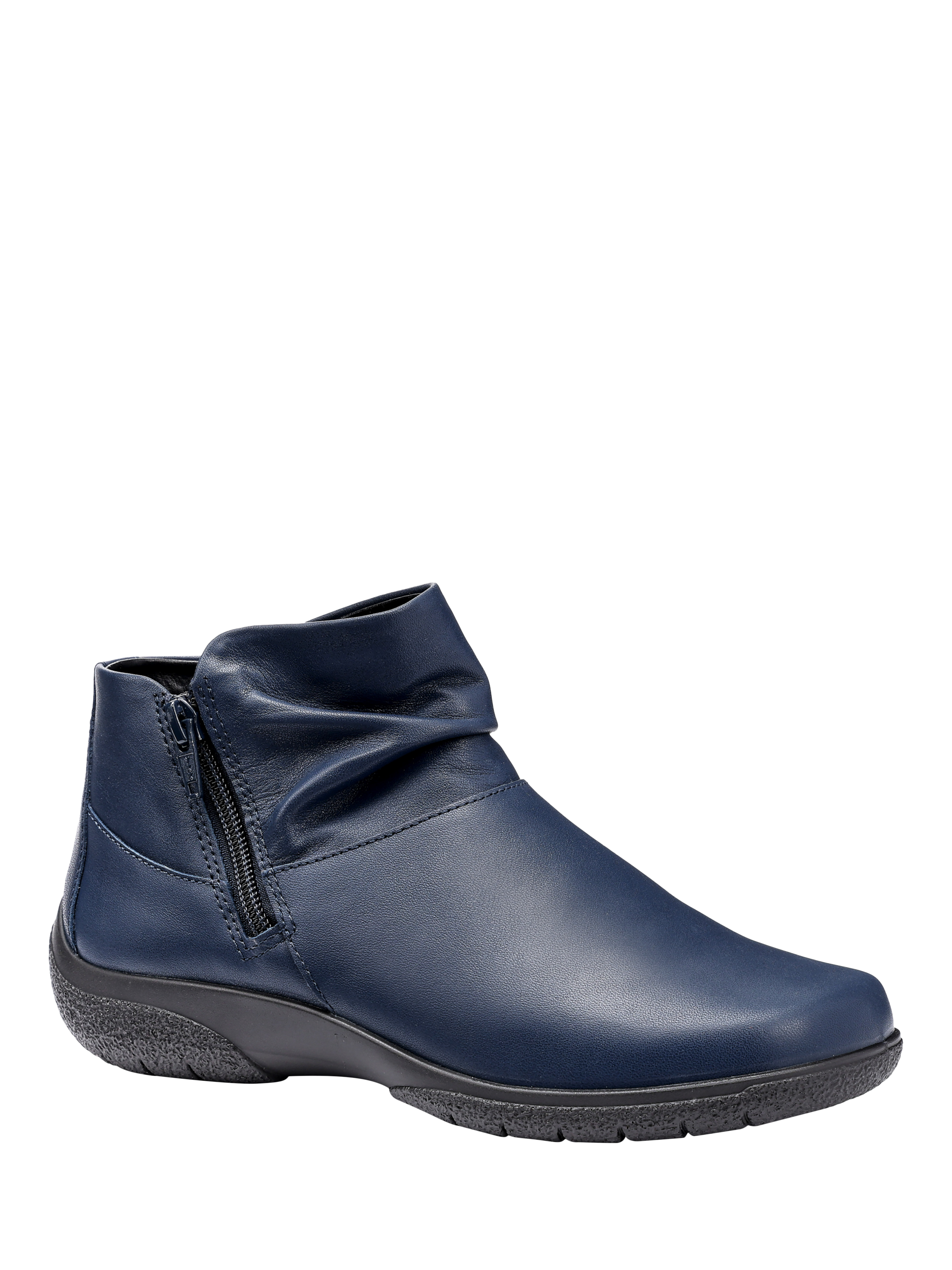 Product image 2 of 4, which shows Hotter Murmur Low Cut Ankle Boots, French Navy, 3S
