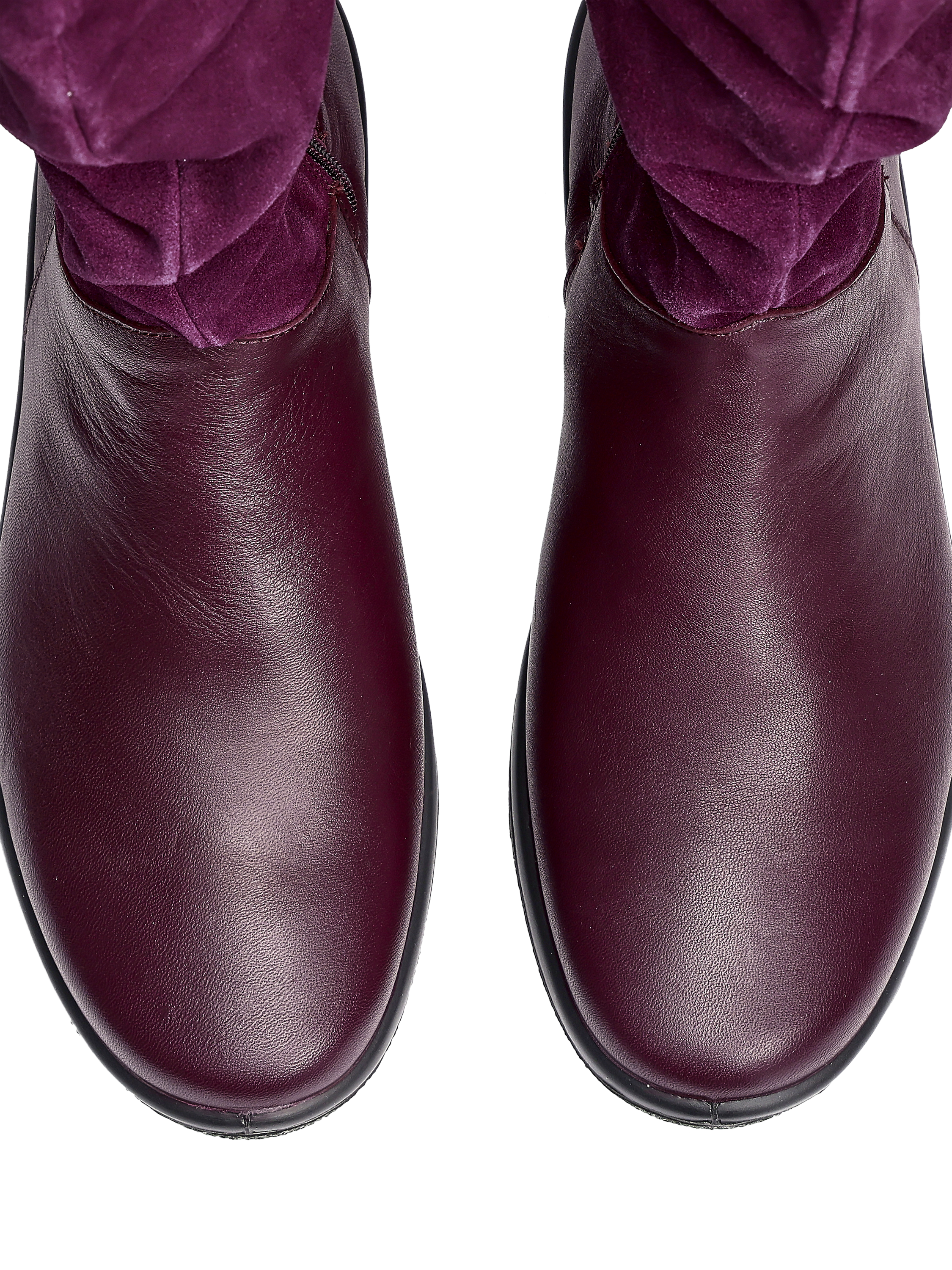 Product image 3 of 5, which shows Hotter Mystery Leather Calf Boots, Dark Cherry, 3S