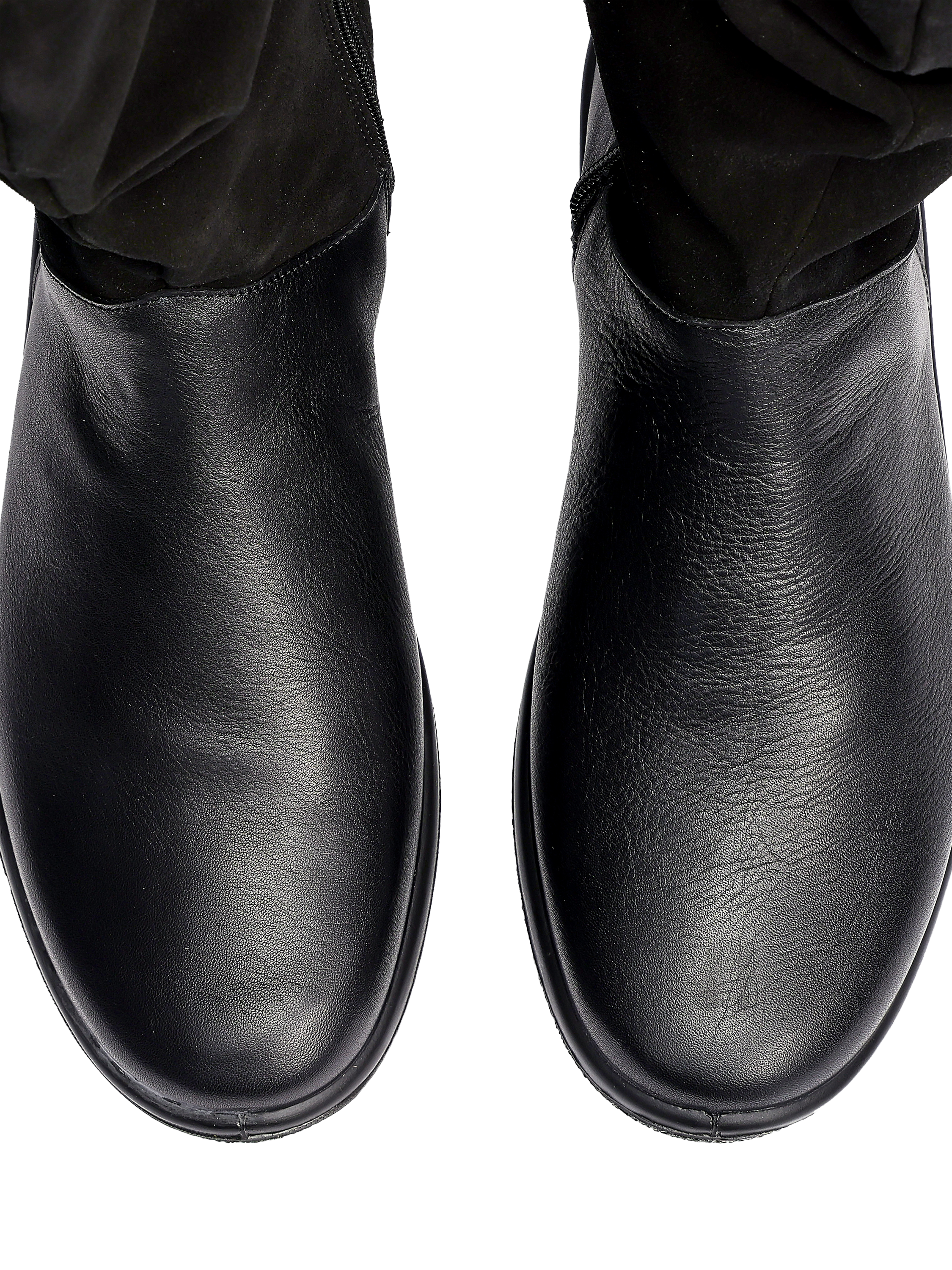 Product image 3 of 4, which shows Hotter Mystery Leather Calf Boots, Black, 3S