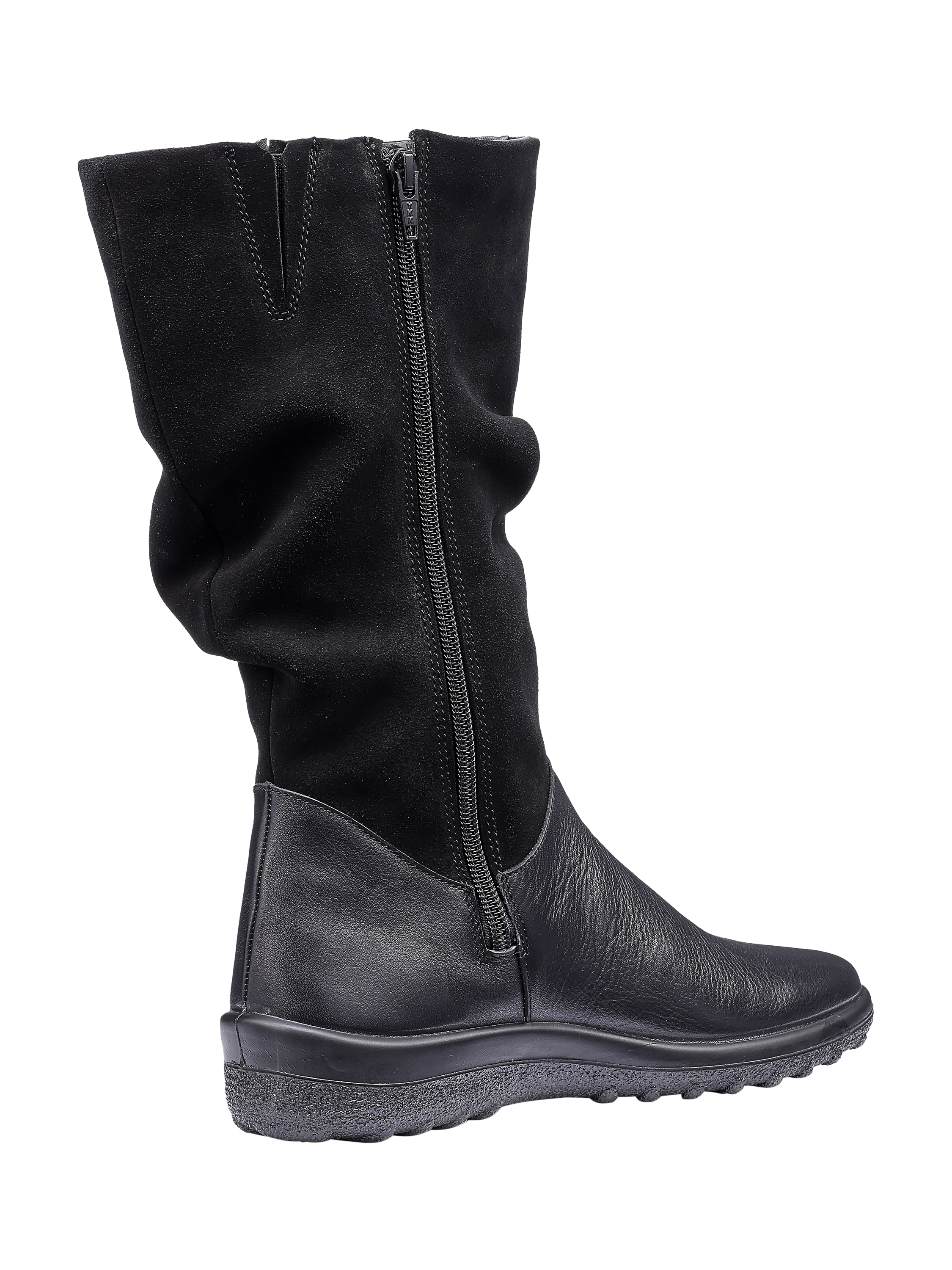 Product image 4 of 4, which shows Hotter Mystery Leather Calf Boots, Black, 3S