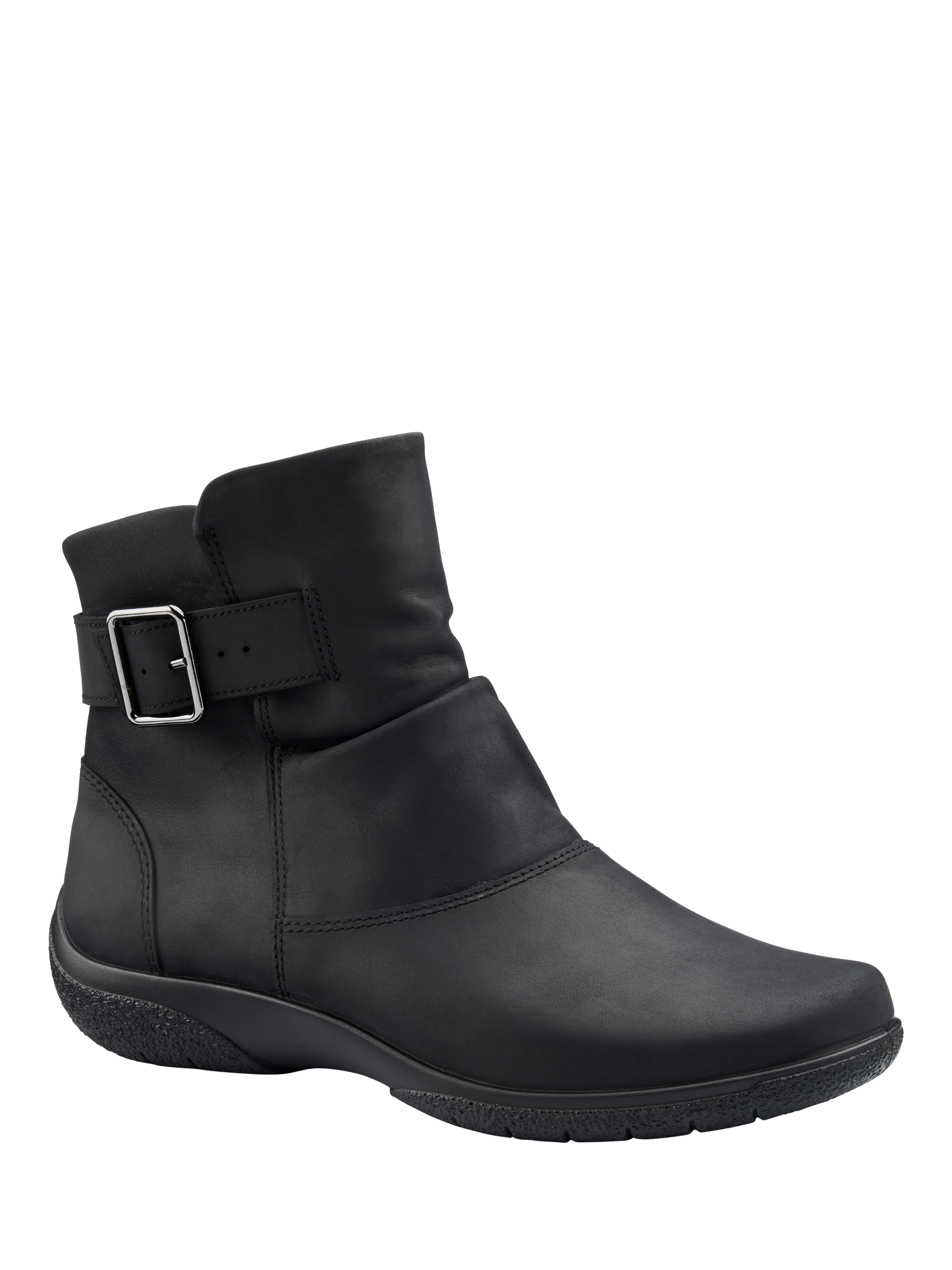 Product image 2 of 5, which shows Hotter Rumour Nubuck Ankle Boots, Black, 3S