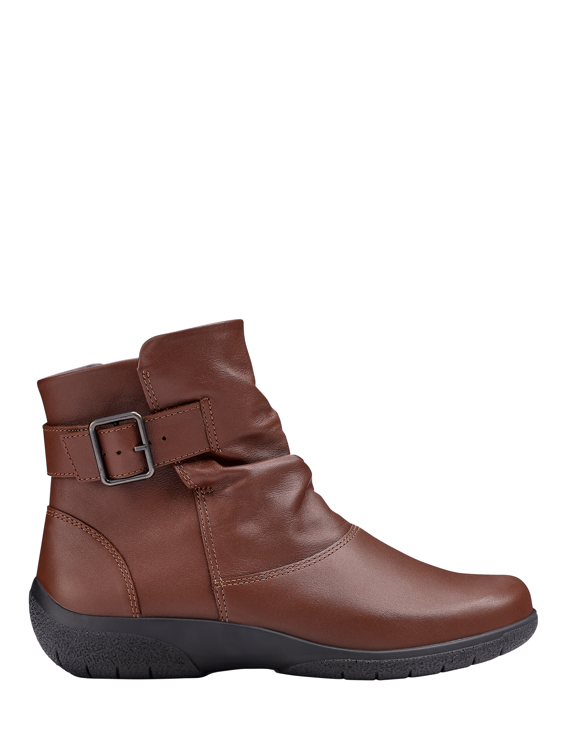 Product image 1 of 4, which shows Hotter Rumour Nubuck Ankle Boots, Walnut, 3S