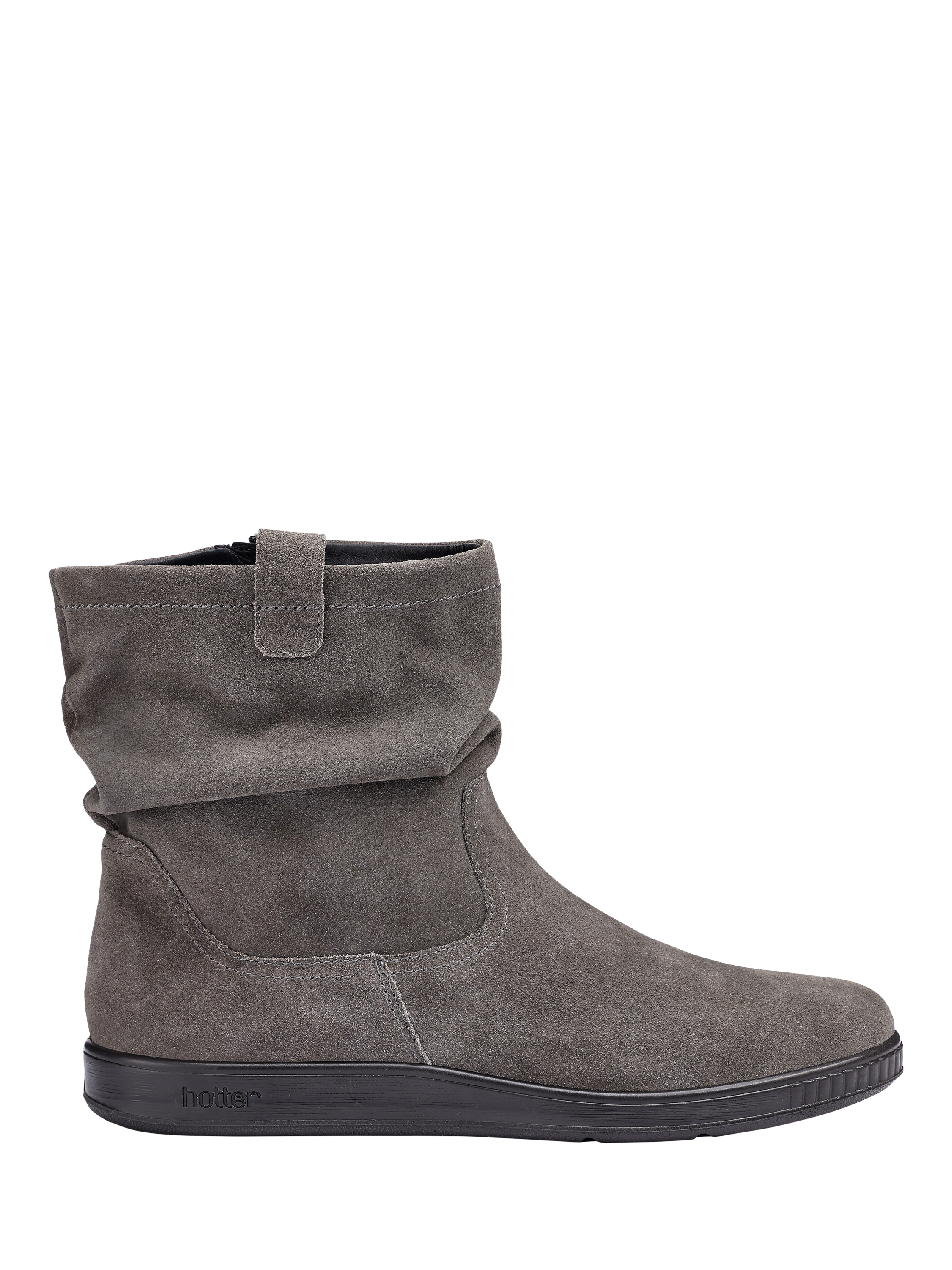 Product image 1 of 4, which shows Hotter Sprite Suede Ankle Boots, Smokey Grey, 3S