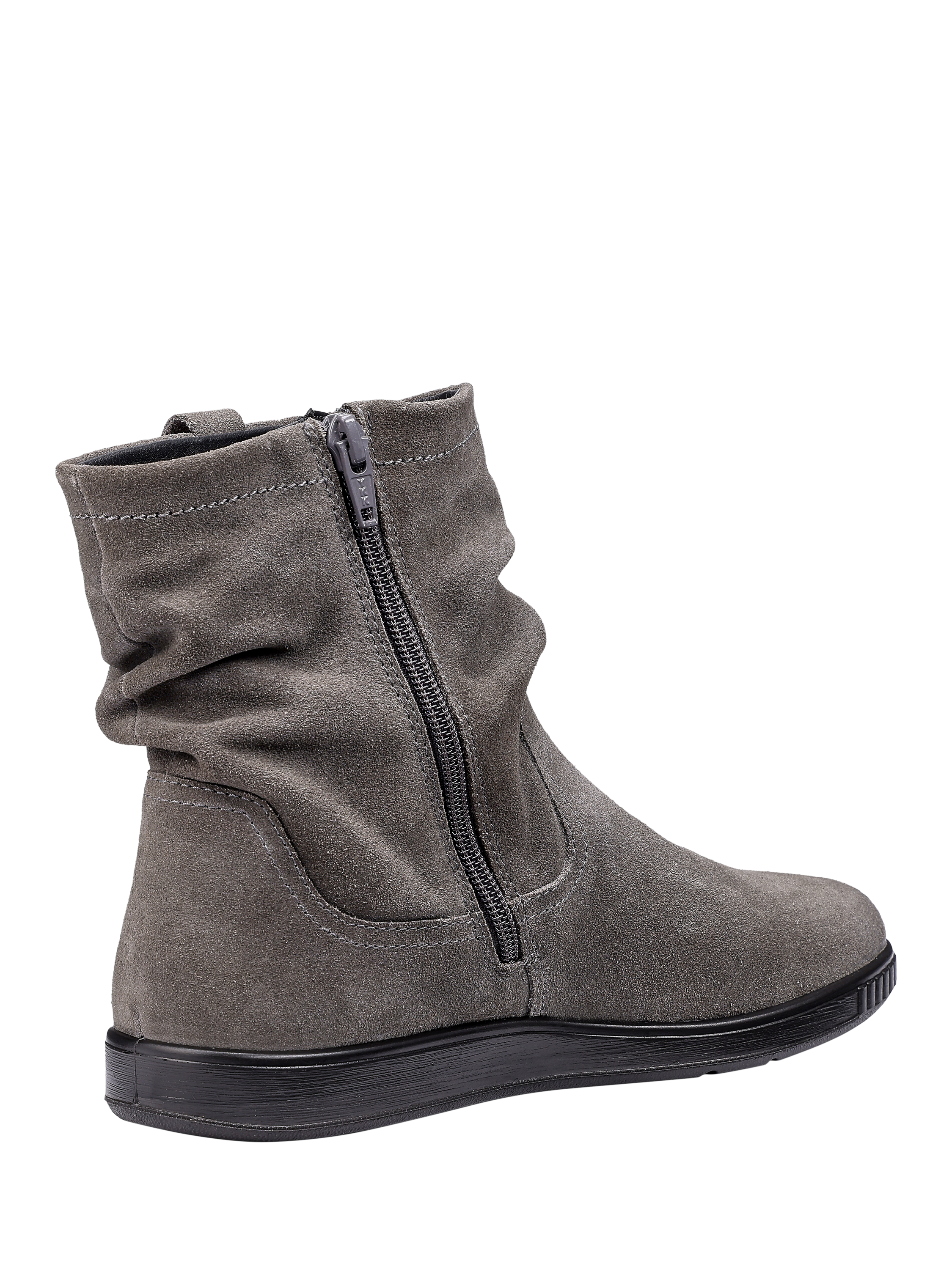 Product image 4 of 4, which shows Hotter Sprite Suede Ankle Boots, Smokey Grey, 3S