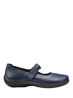 Hotter Shake II Wide Fit Classic Mary Jane Shoes, French Navy