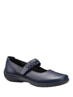 Hotter Shake II Wide Fit Classic Mary Jane Shoes - view 2, French Navy