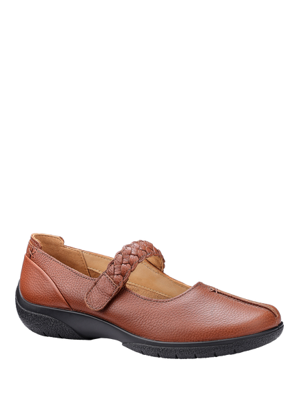 Hotter Shake II Wide Fit Classic Mary Jane Shoes - view 2, Rich Tan