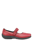Hotter Shake II Wide Fit Classic Mary Jane Shoes, Red