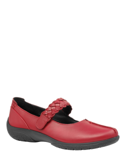 Hotter Shake II Wide Fit Classic Mary Jane Shoes - view 2, Red
