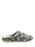 Hotter Dotty Faux Shearling Slippers, Grey