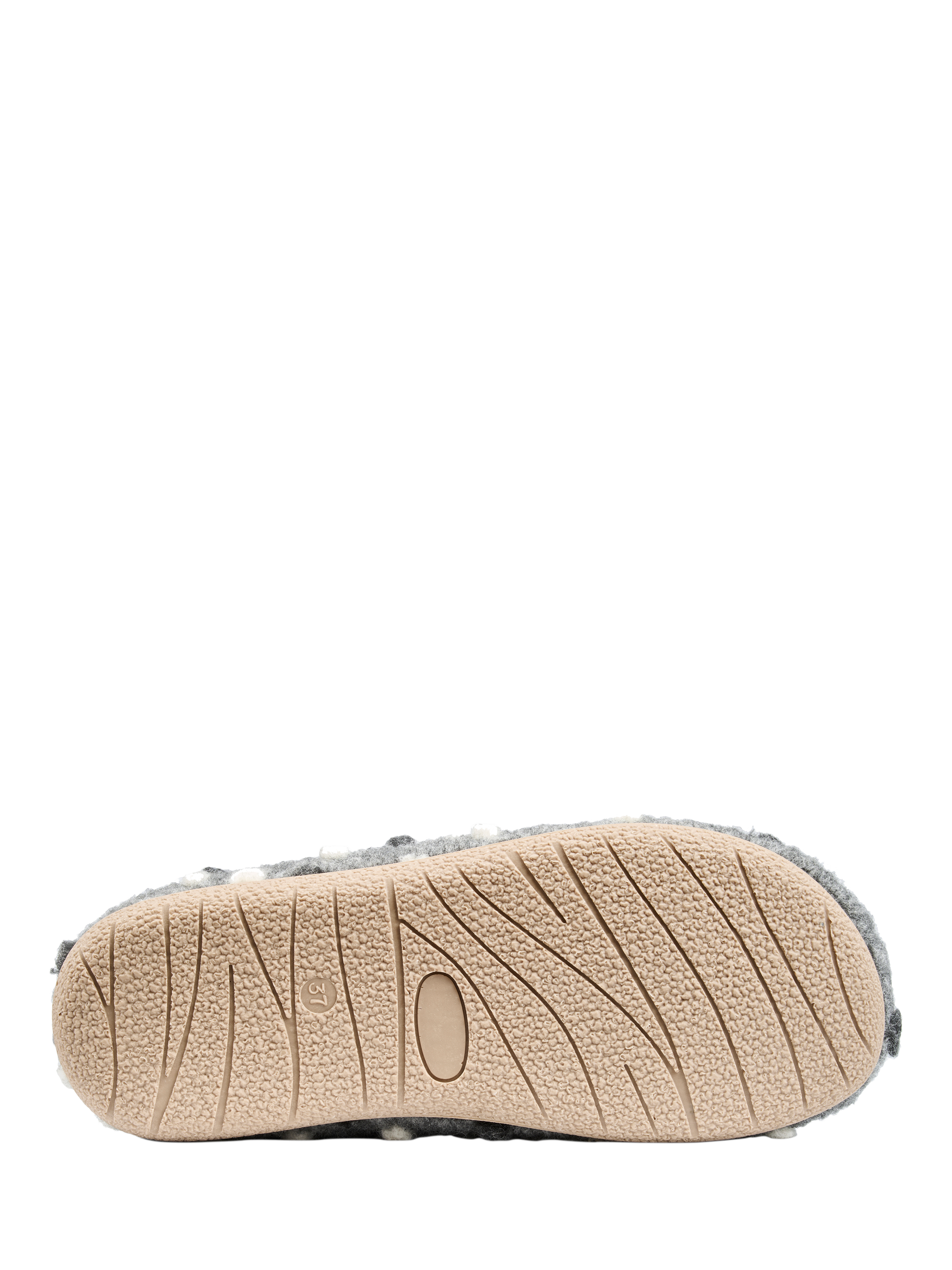 Product image 5 of 5, which shows Hotter Dotty Faux Shearling Slippers, Grey, 3