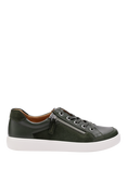 Hotter Chase II Leather Zip and Go Trainers, French Navy
