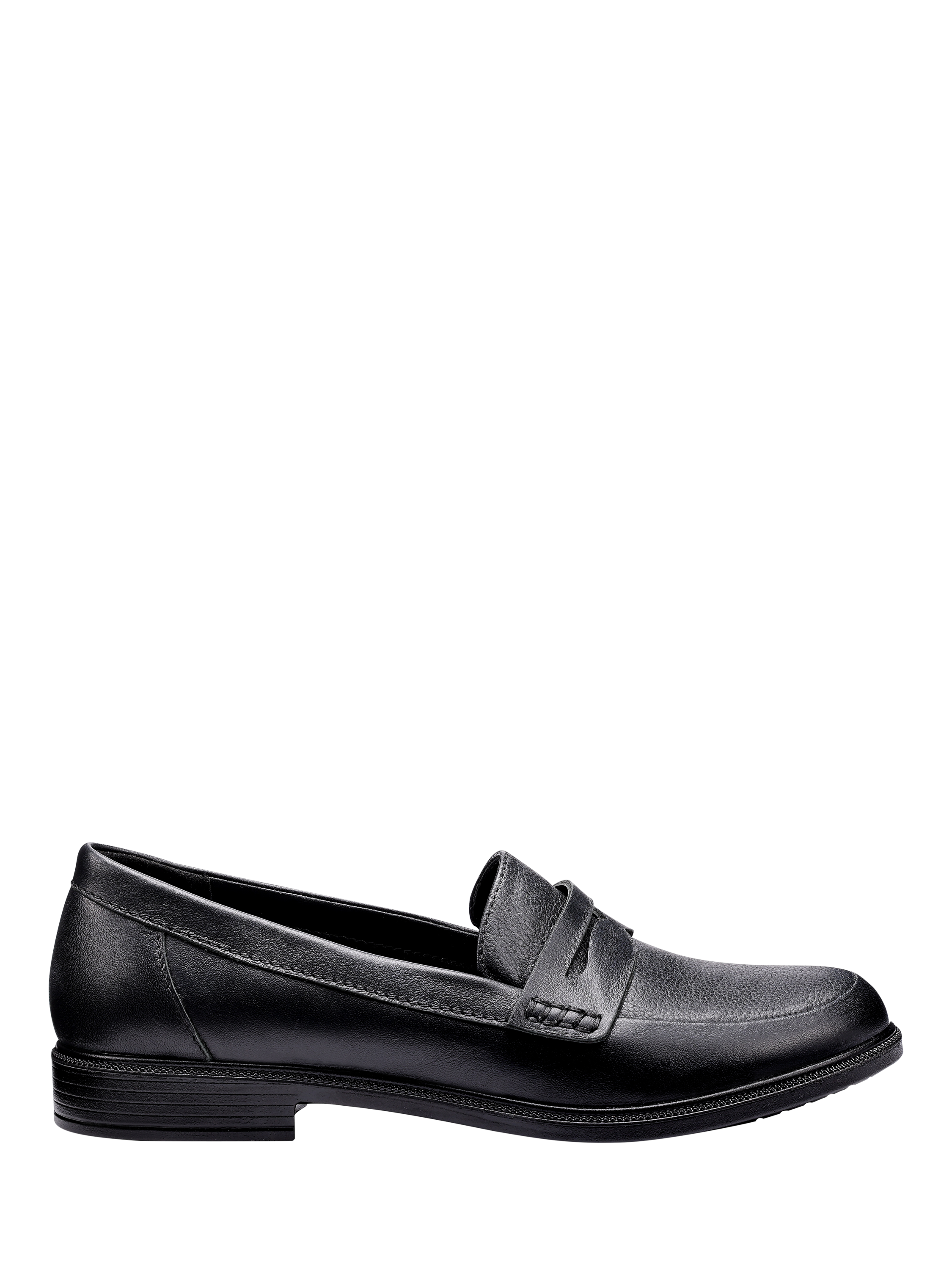 Product image 1 of 4, which shows Hotter Dorset Leather Loafers, Black, 3S