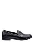 Hotter Dorset Leather Loafers, Black