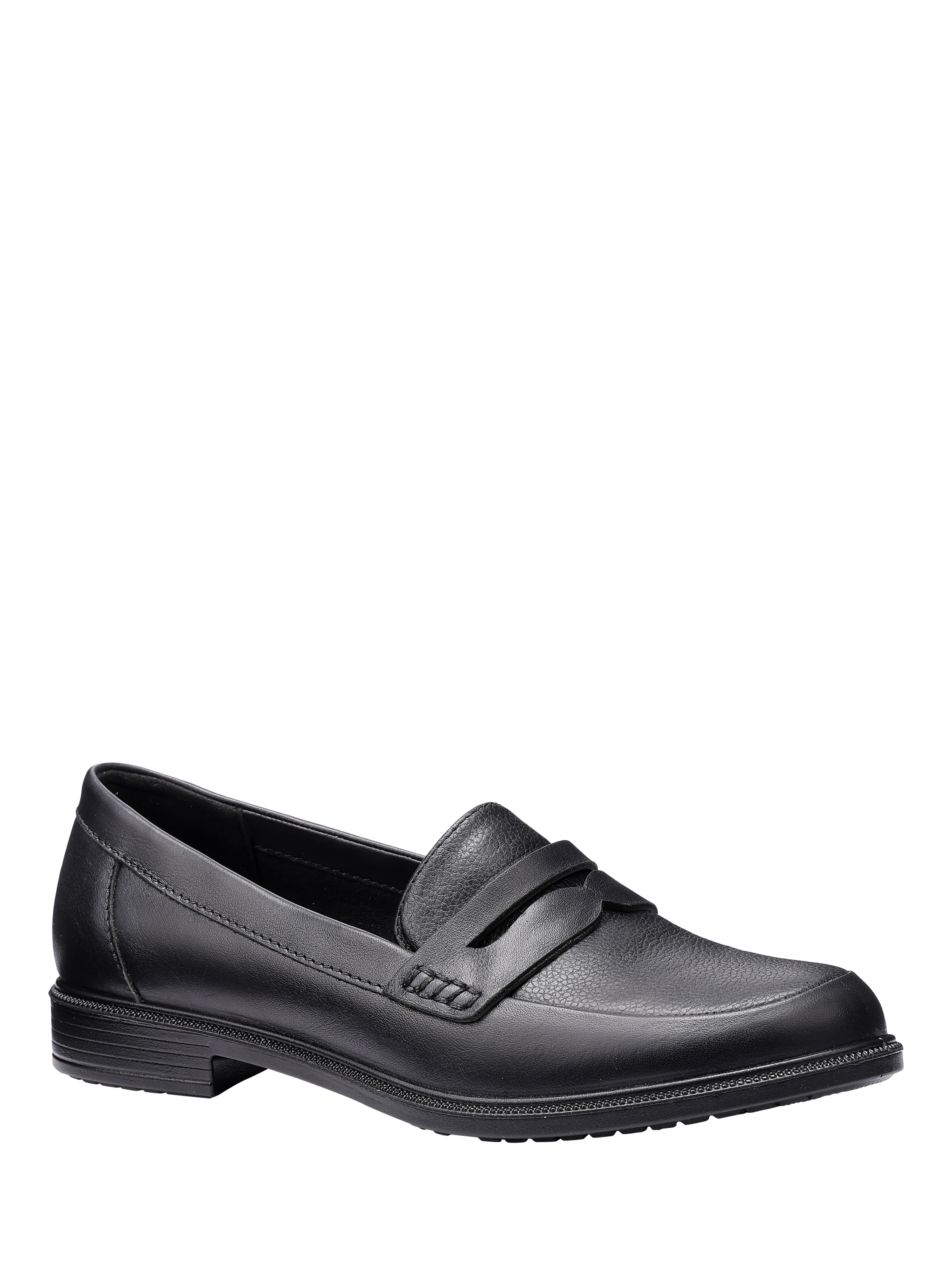 Product image 2 of 4, which shows Hotter Dorset Leather Loafers, Black, 3S