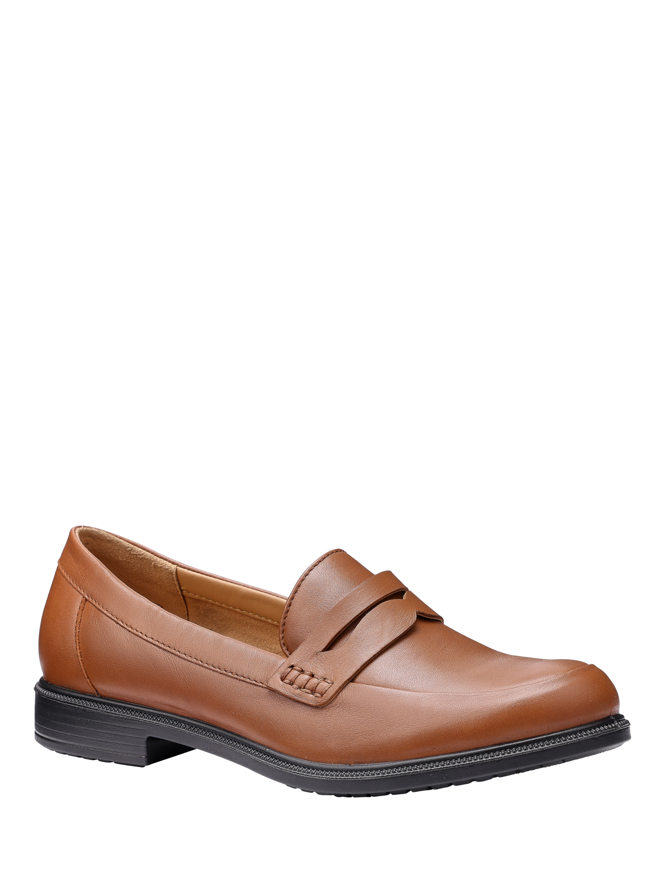 Product image 2 of 4, which shows Hotter Dorset Leather Loafers, Rich Tan, 3S