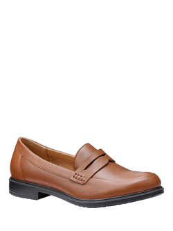 Hotter Dorset Leather Loafers, Rich Tan - view 2, Rich Tan