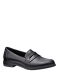 Hotter Dorset Wide Fit Leather Loafers, Black