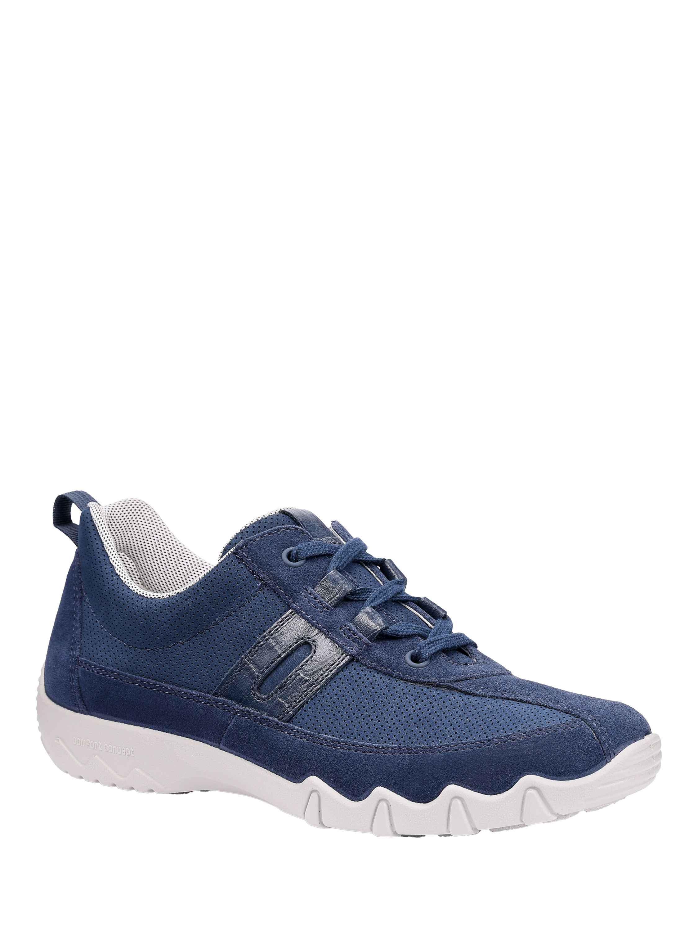Product image 2 of 4, which shows Hotter Leanne II Cushion+ Tech Mesh Lining Trainers, French Navy, 3S