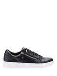 Hotter Leonie Wide Fit Zip Detail Trainers, Black