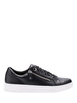 Hotter Leonie Wide Fit Zip Detail Trainers, Black